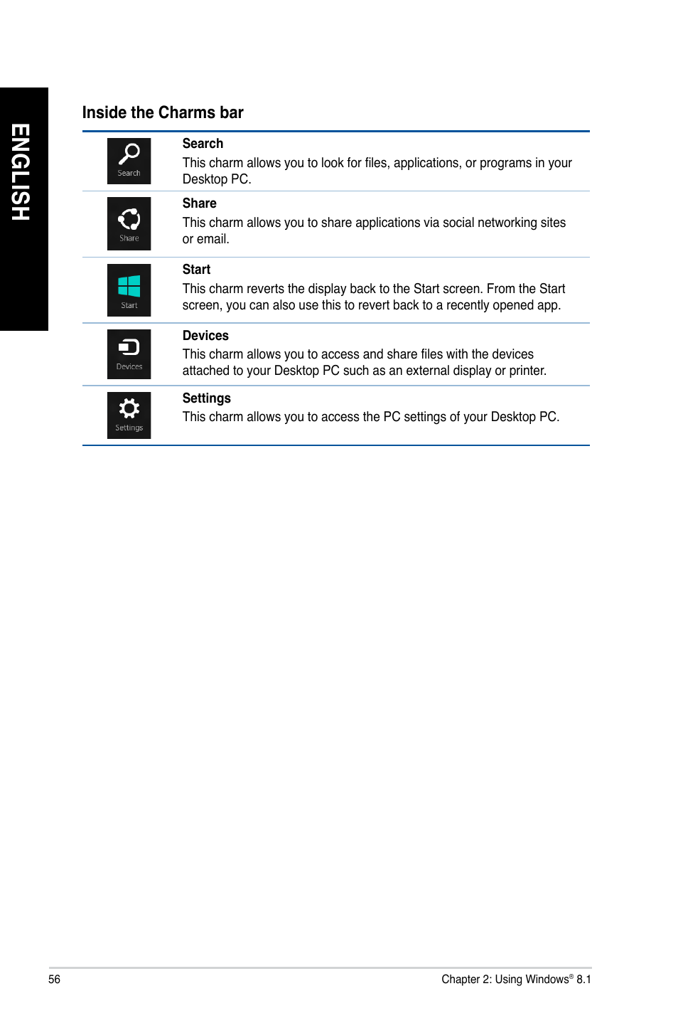 En gl is h en gl is h en gl is h en gl is h | Asus BT1AG User Manual | Page 56 / 77