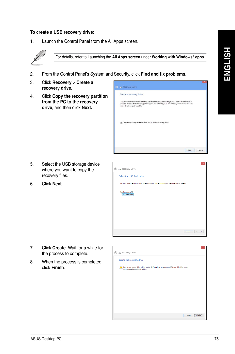 En gl is h en gl is h | Asus BT1AG User Manual | Page 75 / 77