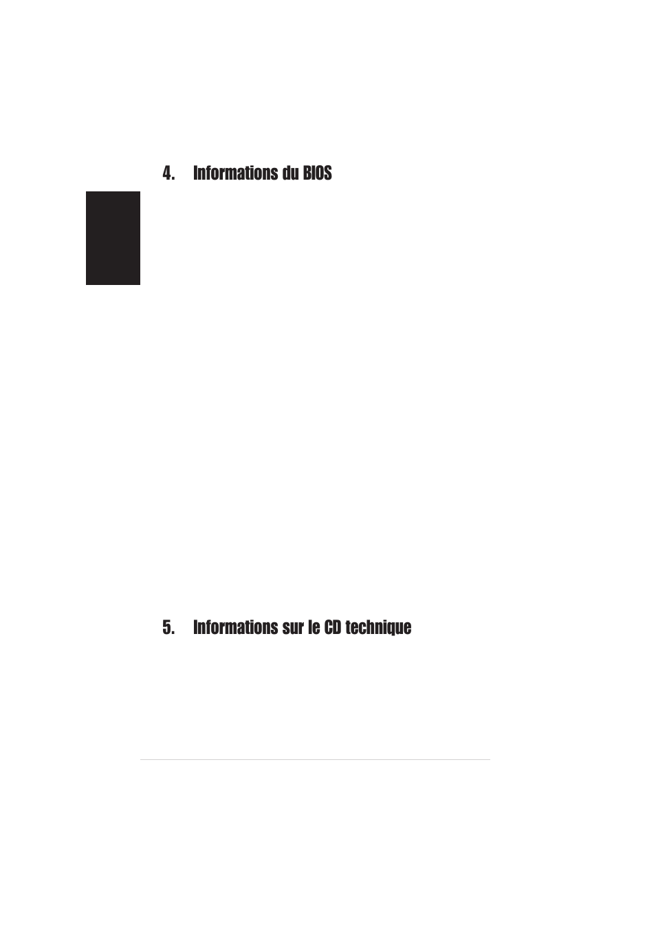 Informations du bios, Informations sur le cd technique | Asus P4P800 SE User Manual | Page 4 / 16