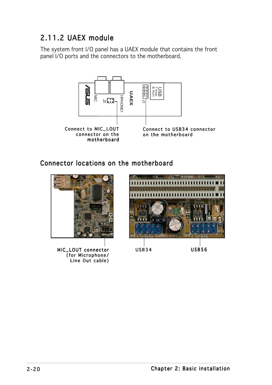 Connector locations on the motherboard | Asus Terminator A7VT400 User Manual | Page 36 / 98