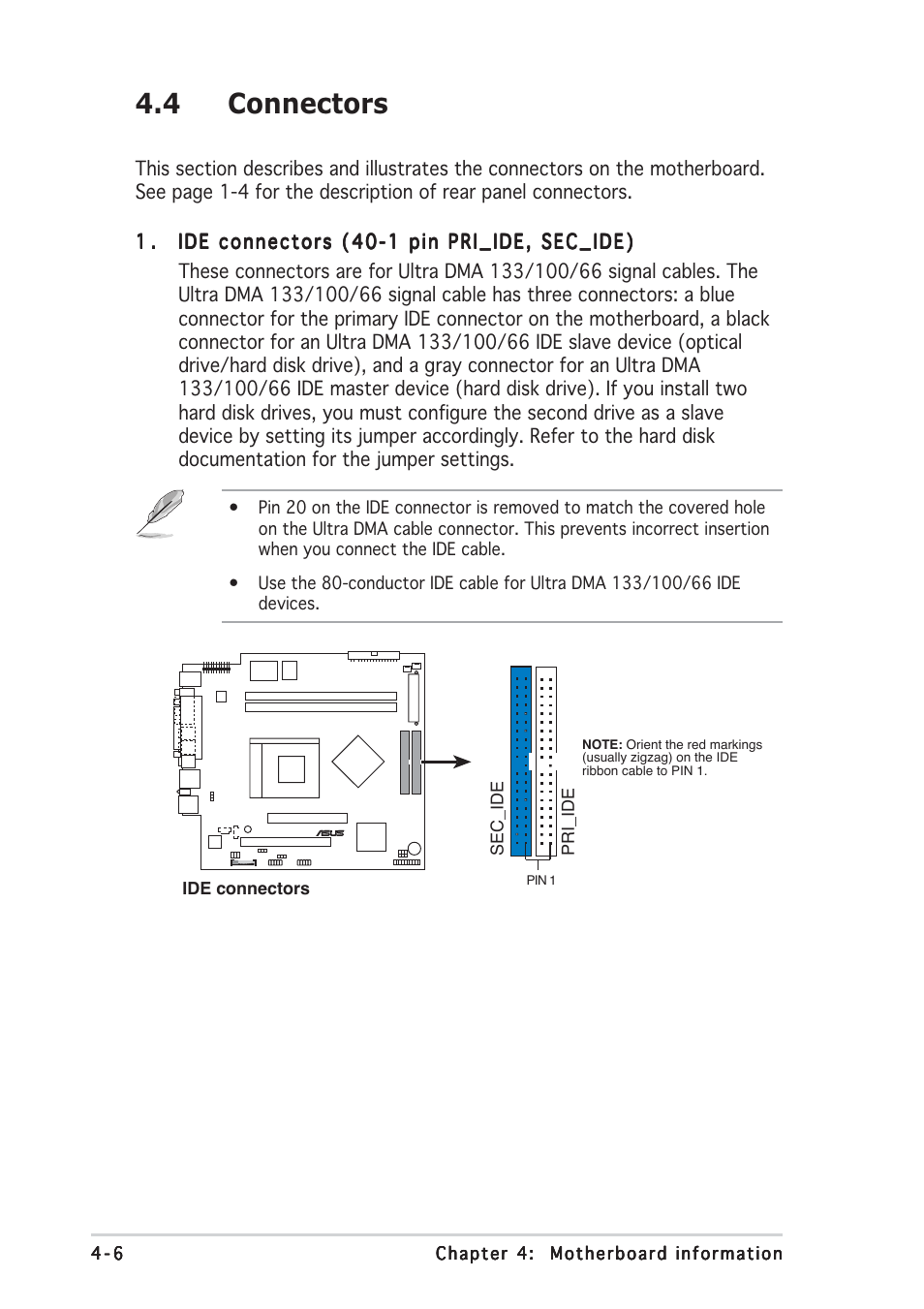 4 connectors | Asus Terminator A7VT400 User Manual | Page 58 / 98