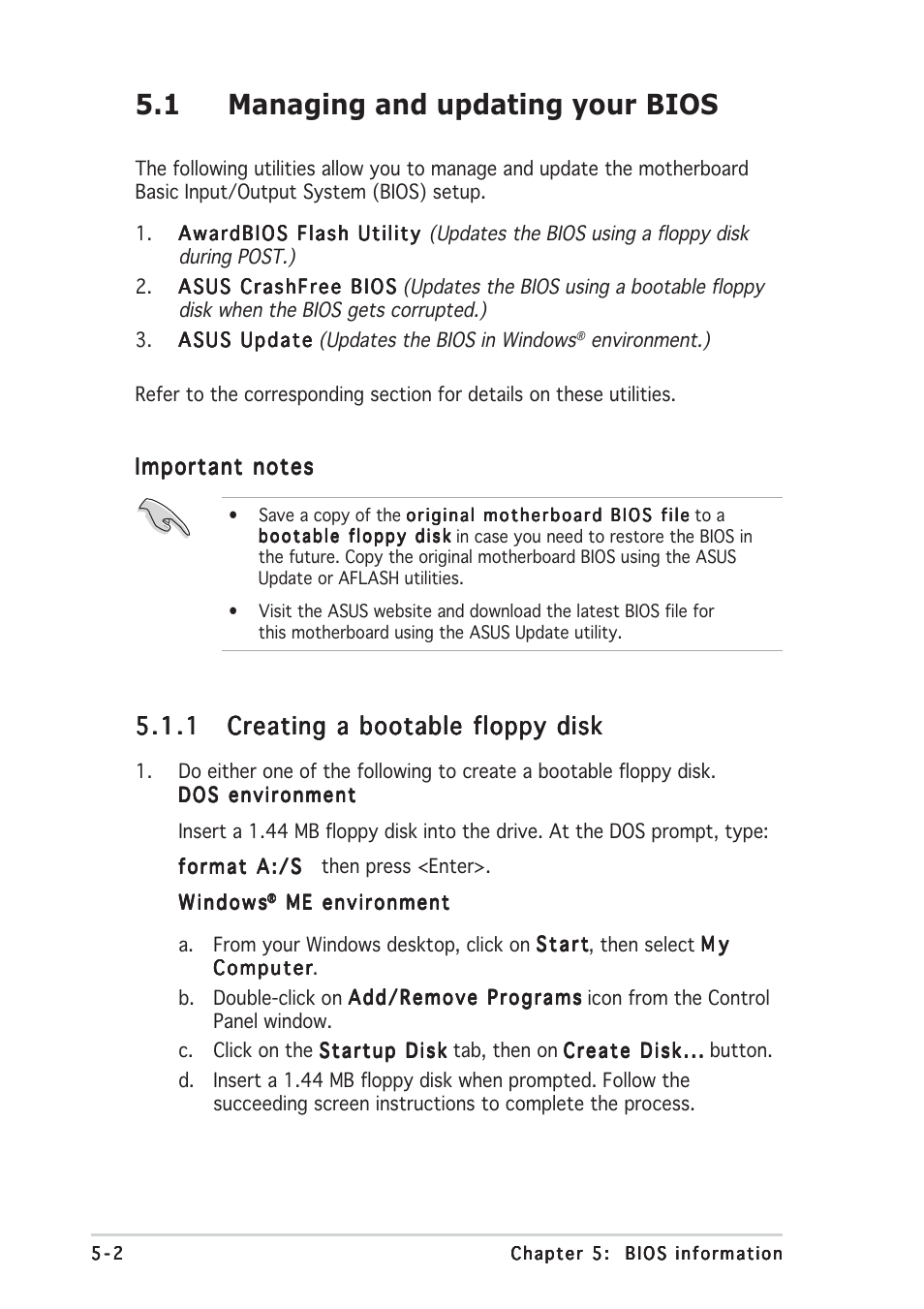 1 managing and updating your bios | Asus Terminator A7VT400 User Manual | Page 66 / 98