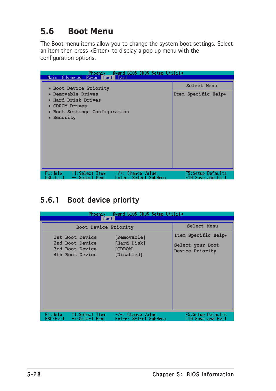 6 boot menu | Asus Terminator A7VT400 User Manual | Page 92 / 98