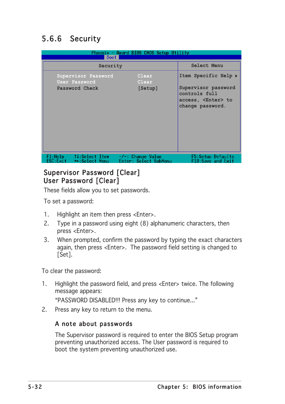 6 security security security security security | Asus Terminator A7VT400 User Manual | Page 96 / 98