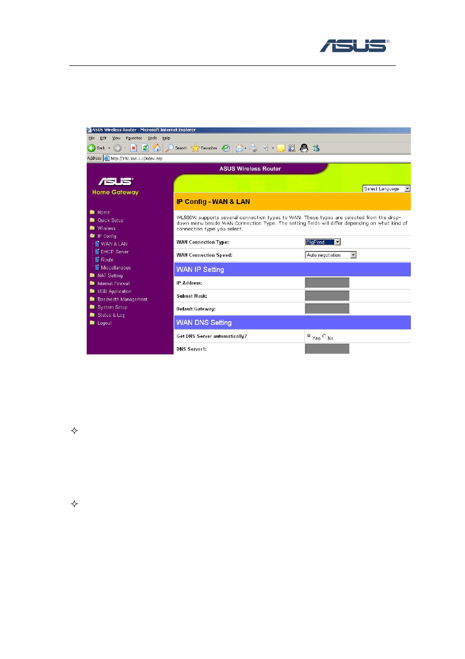 6 10bwan connection type ---- bigpond, Chapter 5 4btroubleshooting, Wan connection type ---- bigpond | Chapter 5, Troubleshooting, Chapter 5 troubleshooting, 6 wan connection type ---- bigpond | Asus WL-566GM User Manual | Page 11 / 12