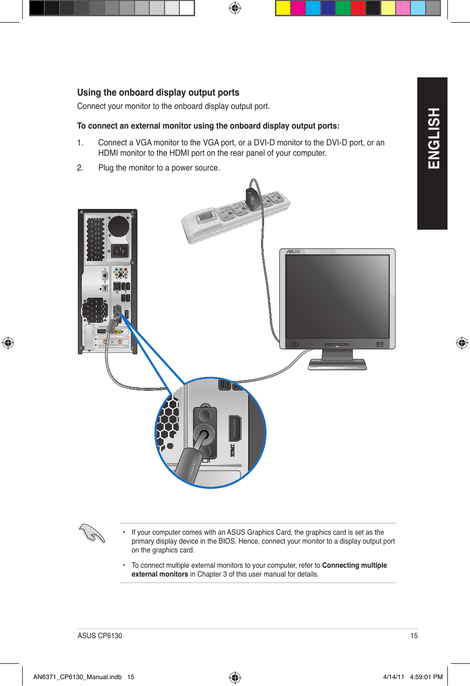 En gl is h en gl is h | Asus CP6130 User Manual | Page 15 / 190