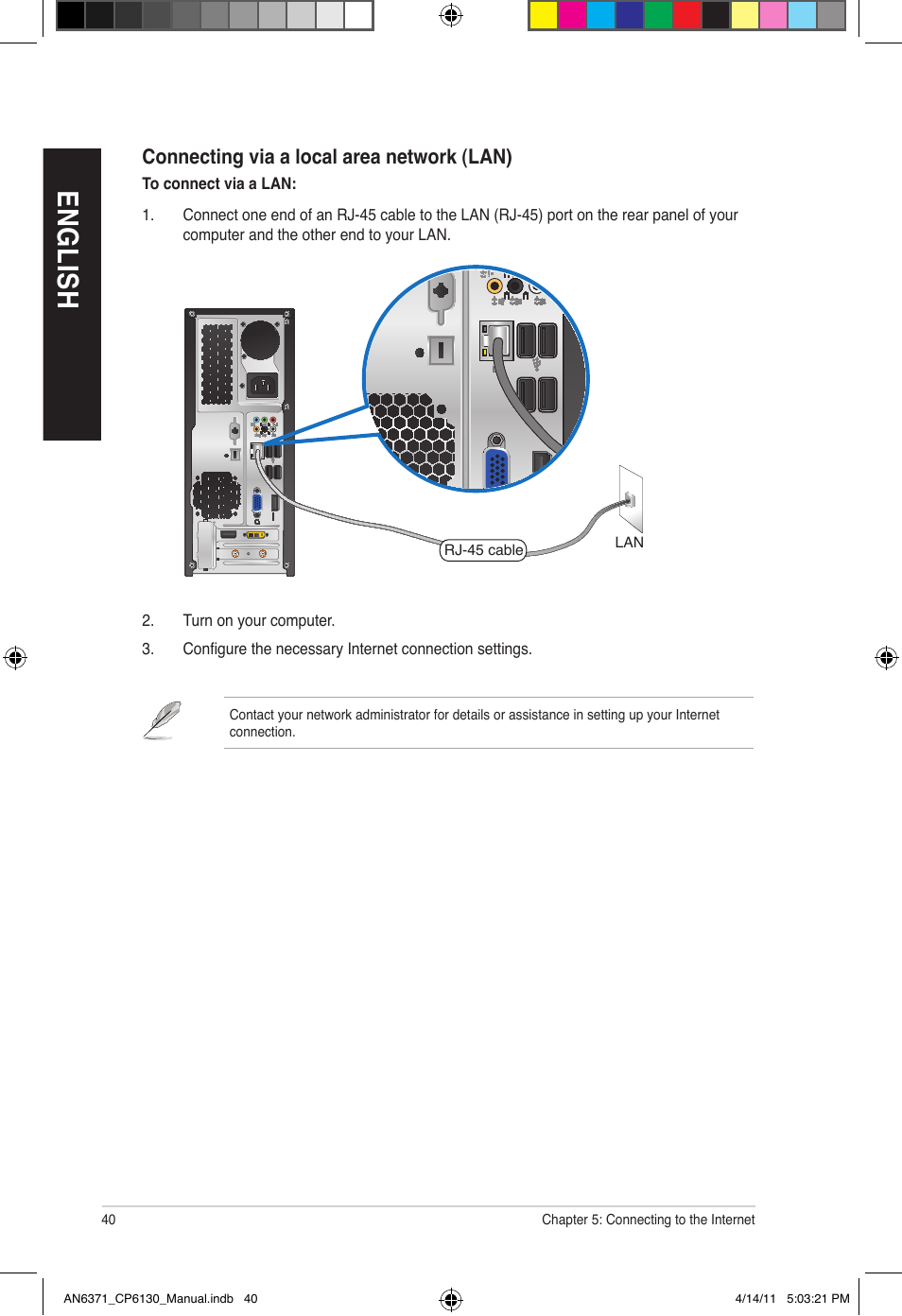 En gl is h en gl is h en gl is h en gl is h | Asus CP6130 User Manual | Page 40 / 190