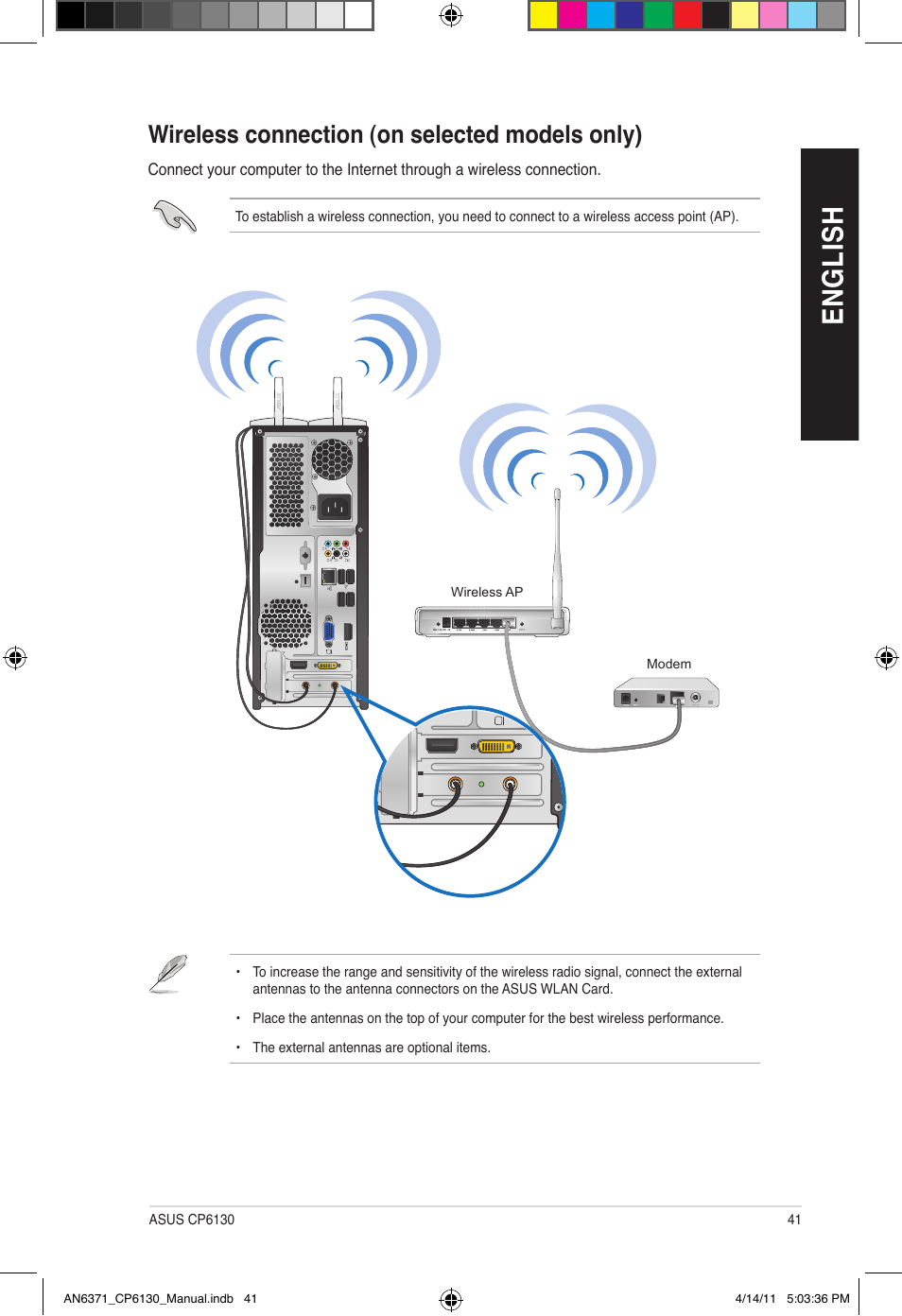 En gl is h en gl is h | Asus CP6130 User Manual | Page 41 / 190