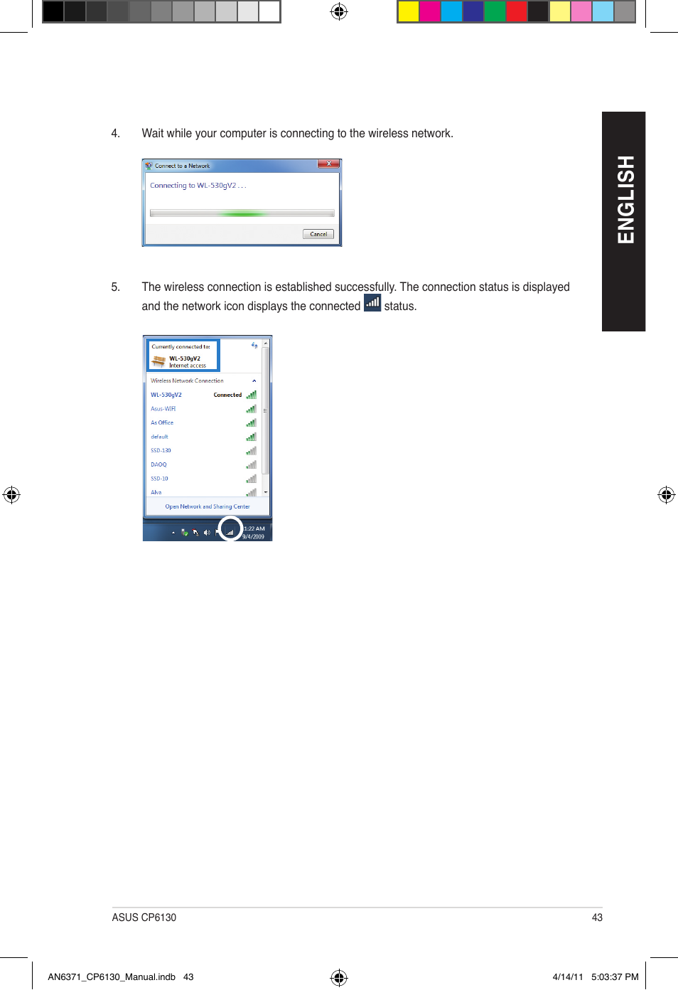 En gl is h en gl is h | Asus CP6130 User Manual | Page 43 / 190