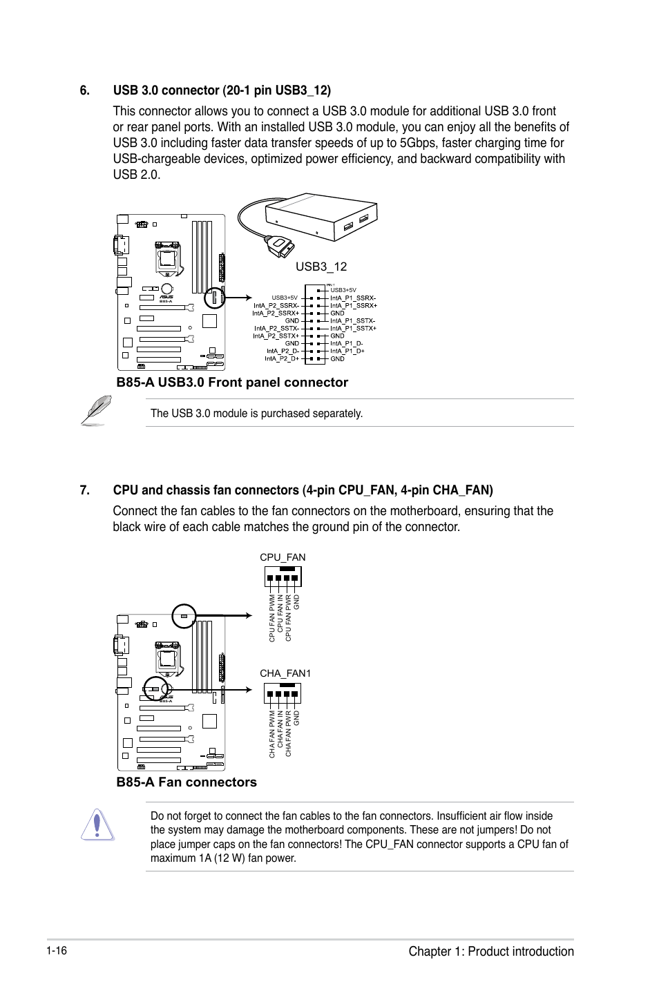 B85-a usb3.0 front panel connector, Usb3_12 | Asus B85-A User Manual | Page 24 / 75