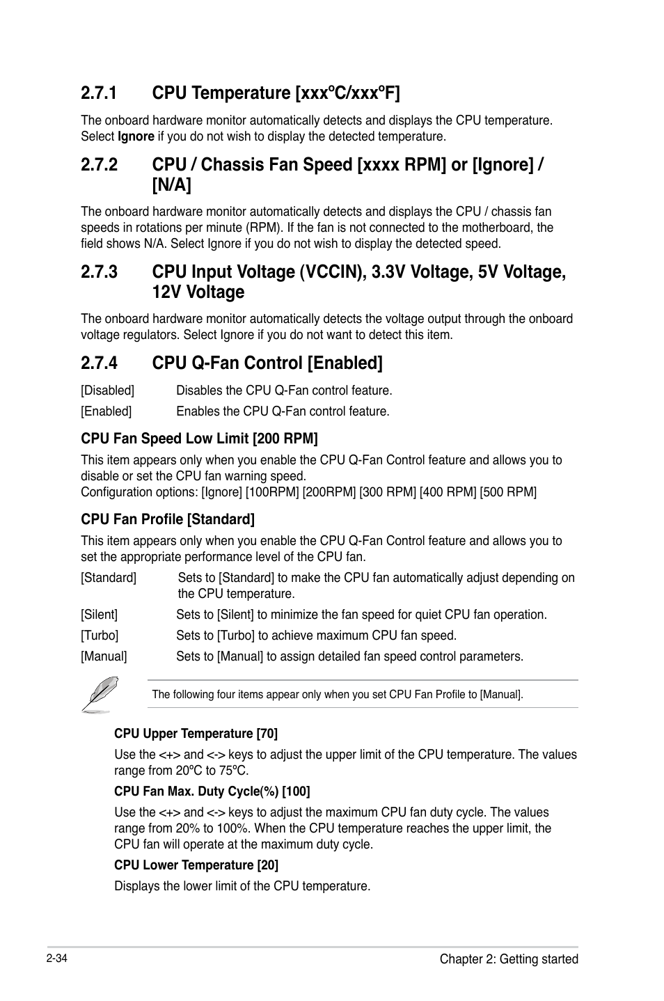 1 cpu temperature [xxxºc/xxxºf, 4 cpu q-fan control [enabled | Asus B85-A User Manual | Page 62 / 75