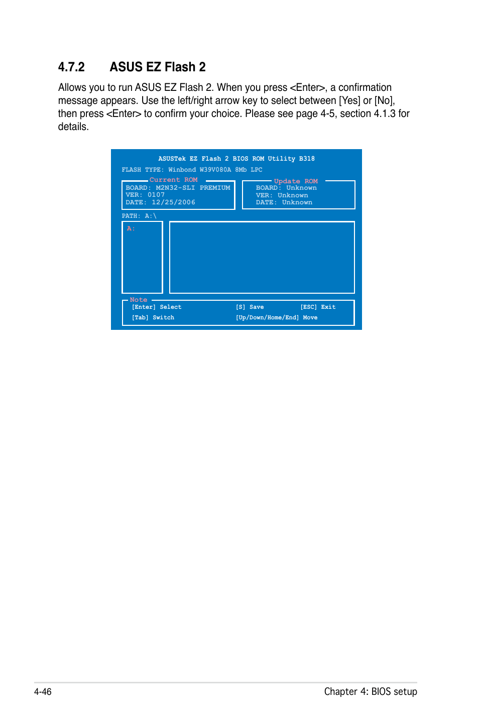 2 asus ez flash 2 | Asus M2N32-SLI Premium VISTA Edition User Manual | Page 116 / 184