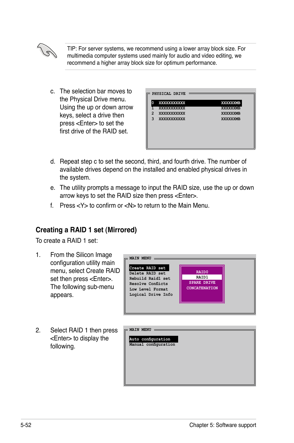 Creating a raid 1 set (mirrored) | Asus M2N32-SLI Premium VISTA Edition User Manual | Page 172 / 184