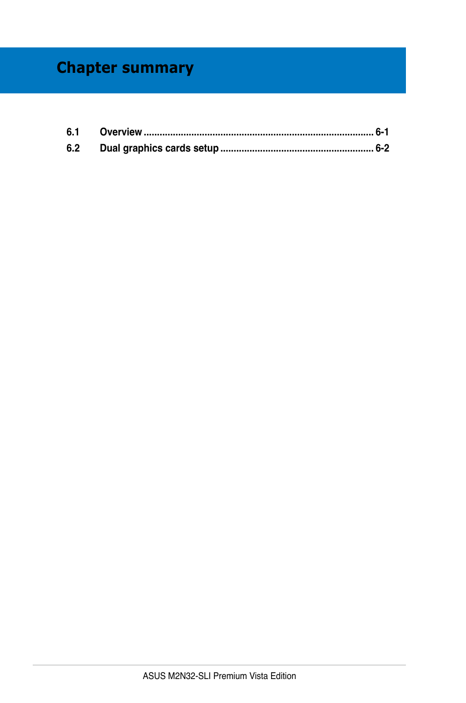 Chapter summary | Asus M2N32-SLI Premium VISTA Edition User Manual | Page 178 / 184