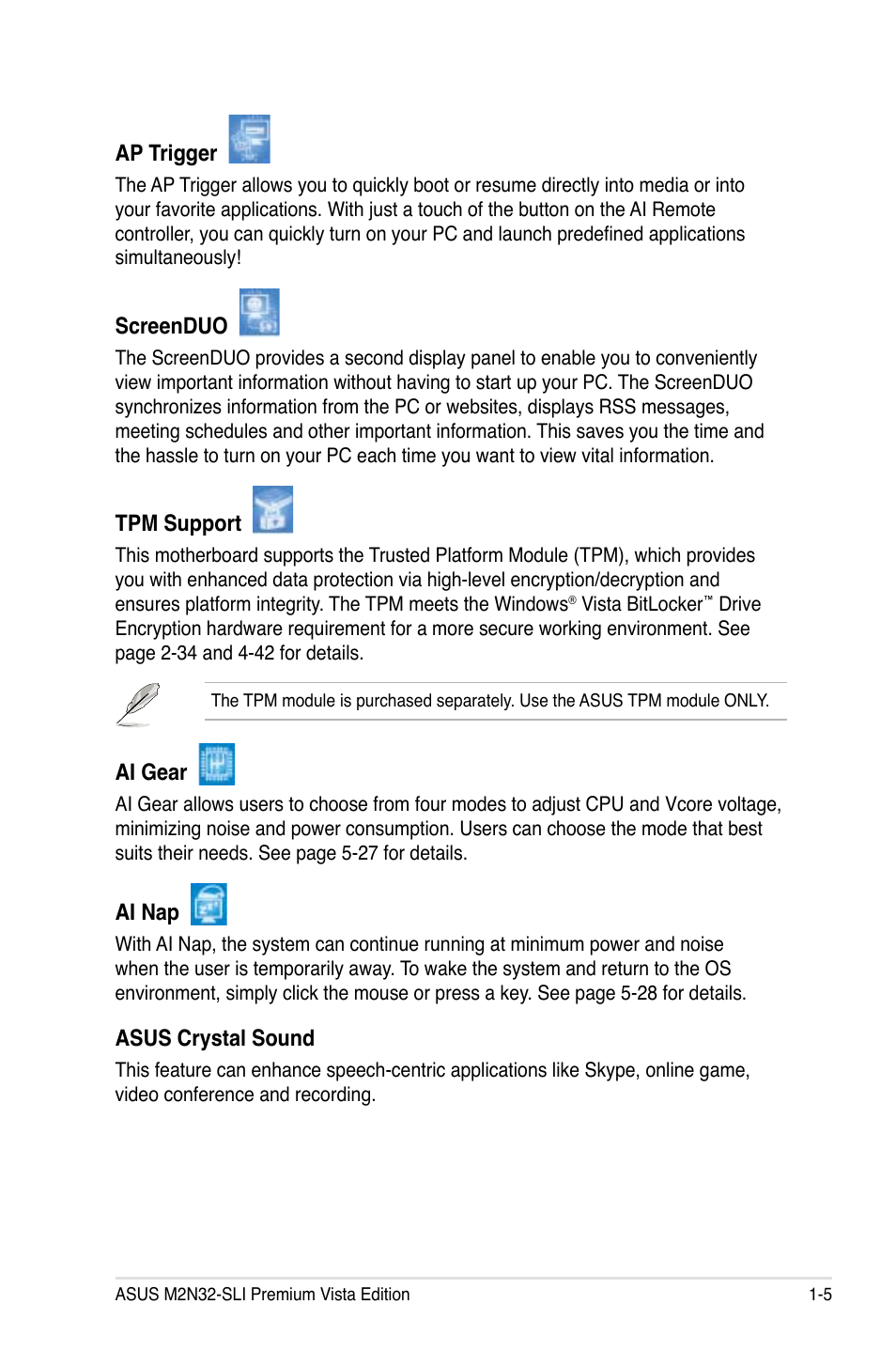 Asus M2N32-SLI Premium VISTA Edition User Manual | Page 21 / 184