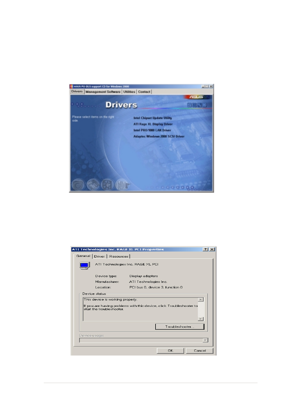 3 ati, Rage xl display driver installation | Asus PU-DLS User Manual | Page 103 / 134