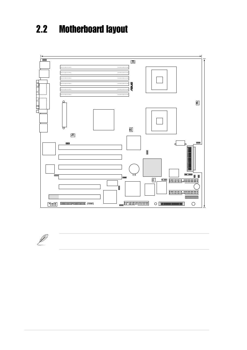 2 motherboard layout, 2 chapter 2: hardware information, Intel | E7501, Mpga 604 | Asus PU-DLS User Manual | Page 28 / 134