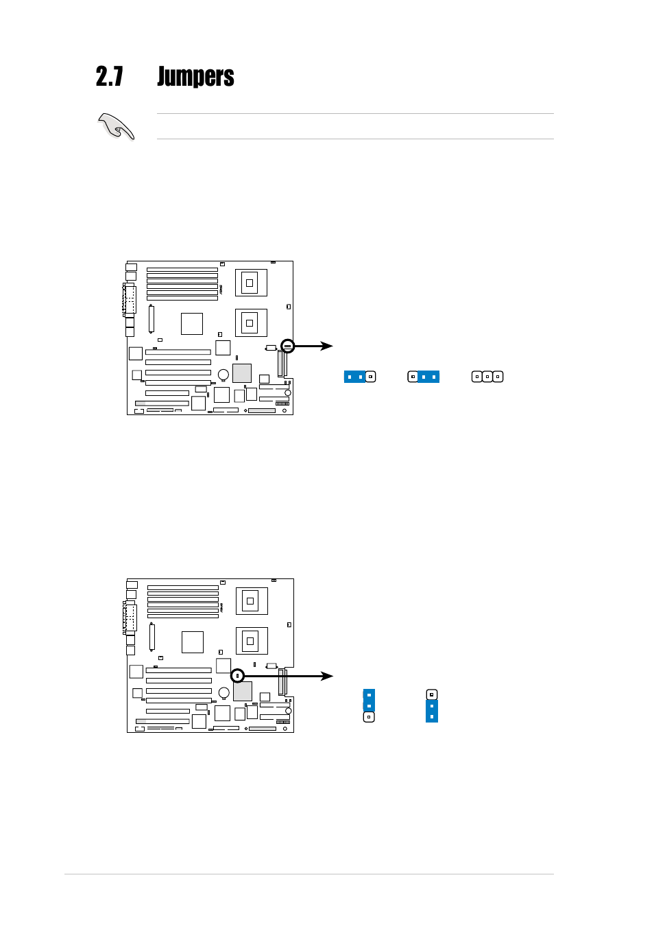 7 jumpers, 14 chapter 2: hardware information | Asus PU-DLS User Manual | Page 40 / 134