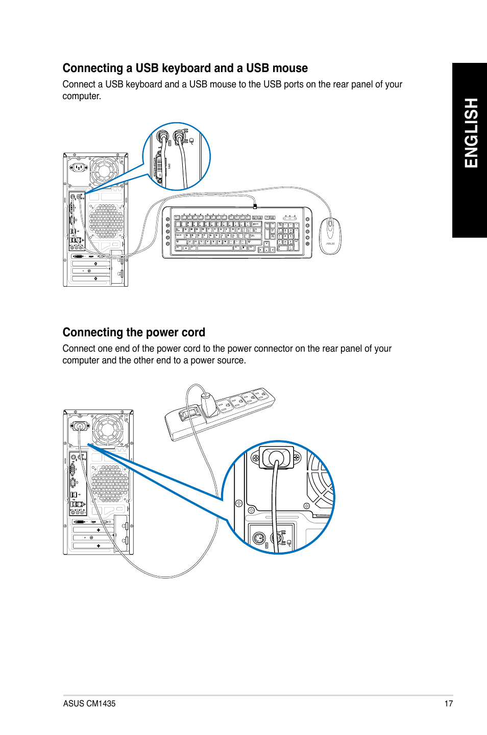 En gl is h en gl is h | Asus CM1435 User Manual | Page 17 / 68