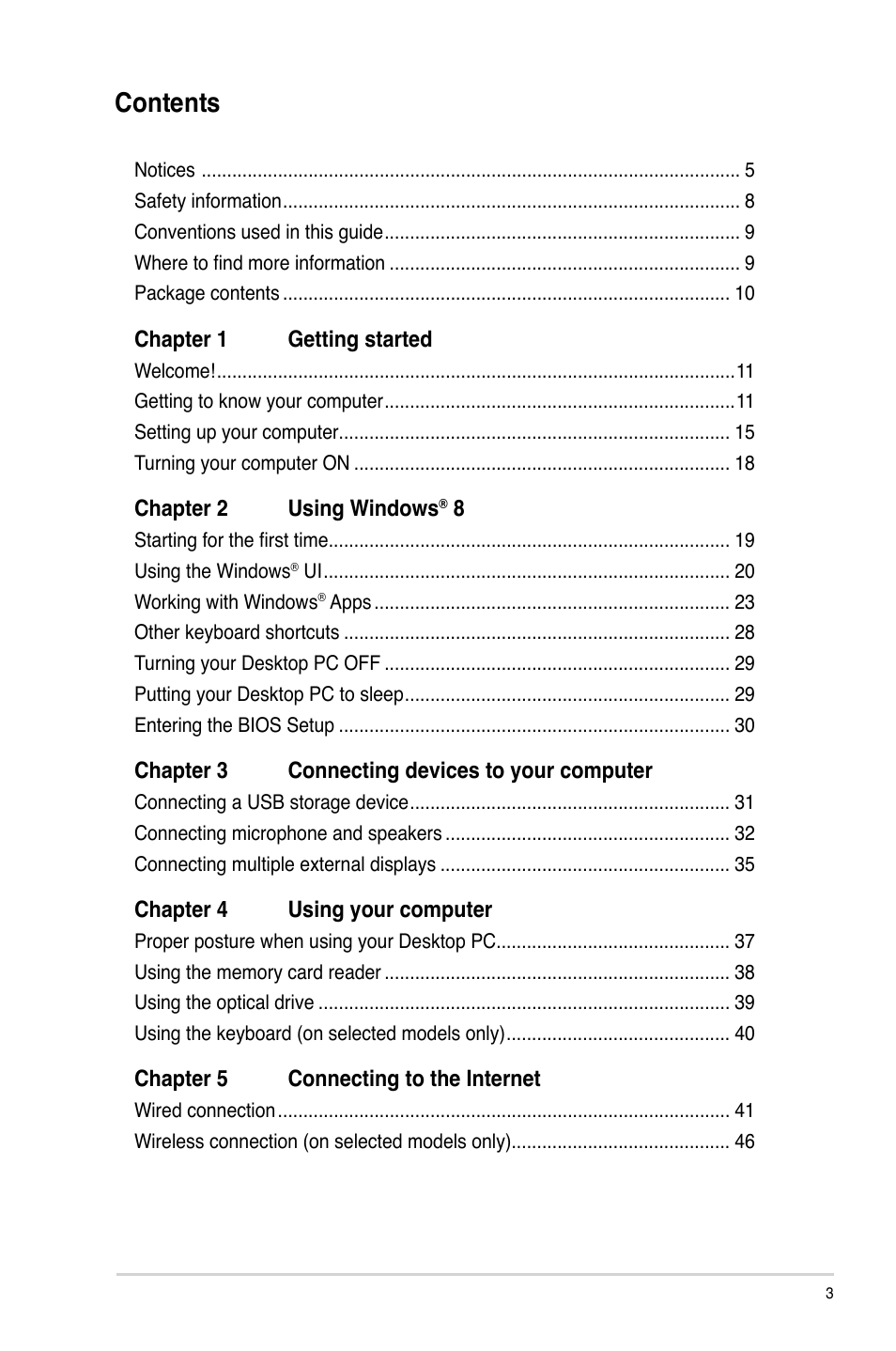 Asus CM1435 User Manual | Page 3 / 68