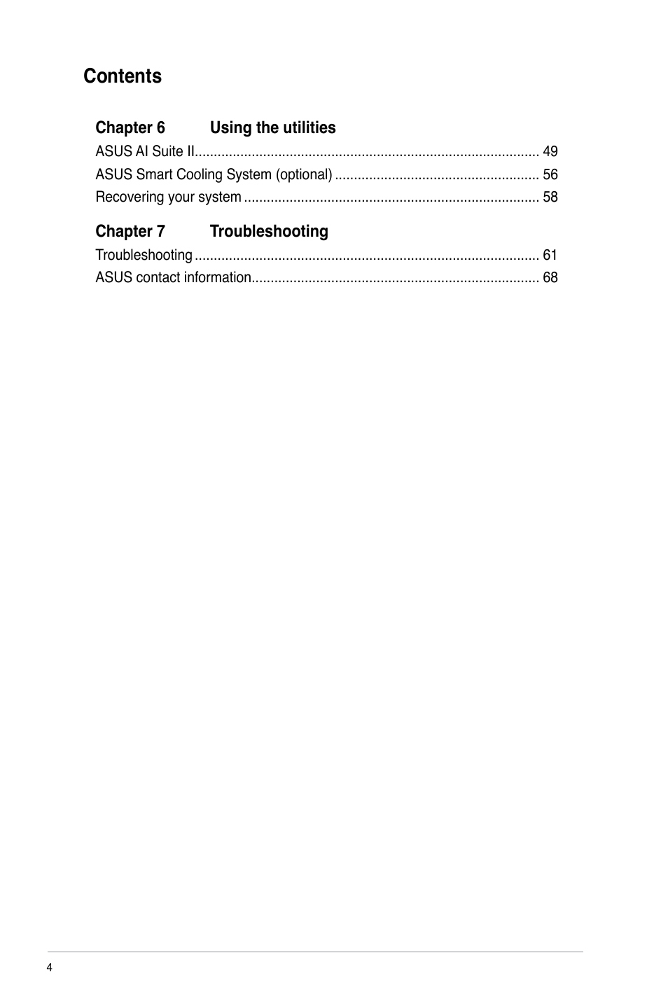 Asus CM1435 User Manual | Page 4 / 68