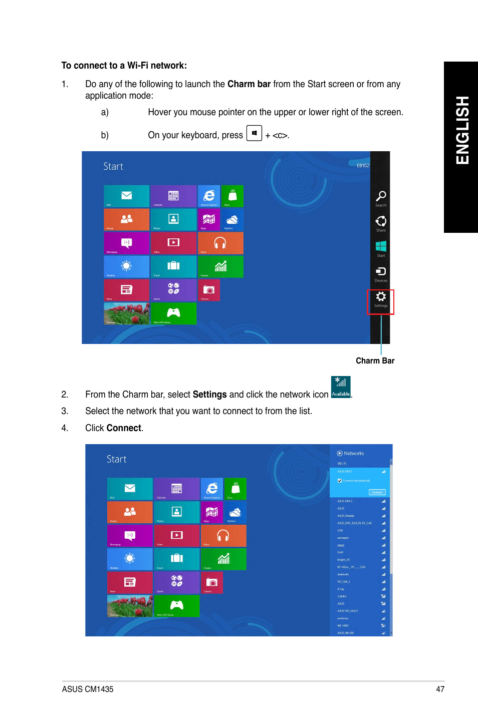 En gl is h en gl is h | Asus CM1435 User Manual | Page 47 / 68