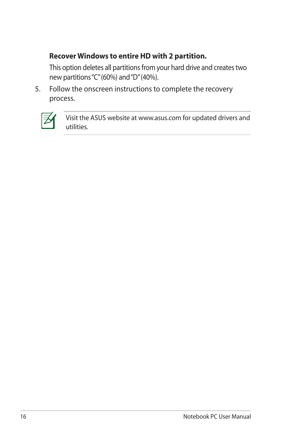 Asus N90SV User Manual | Page 16 / 26