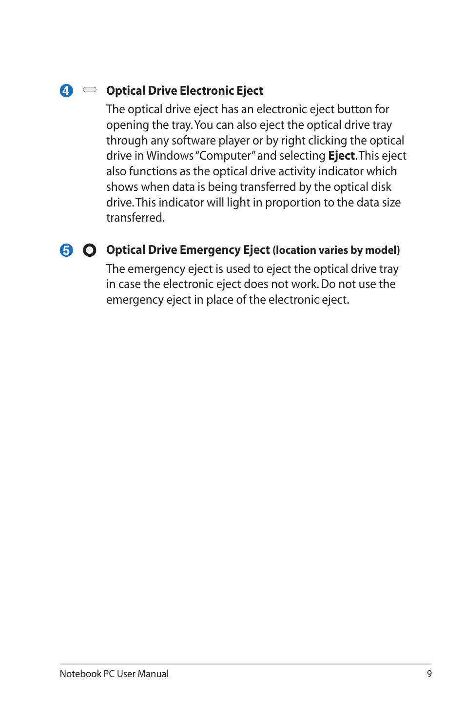 Asus N90SV User Manual | Page 9 / 26