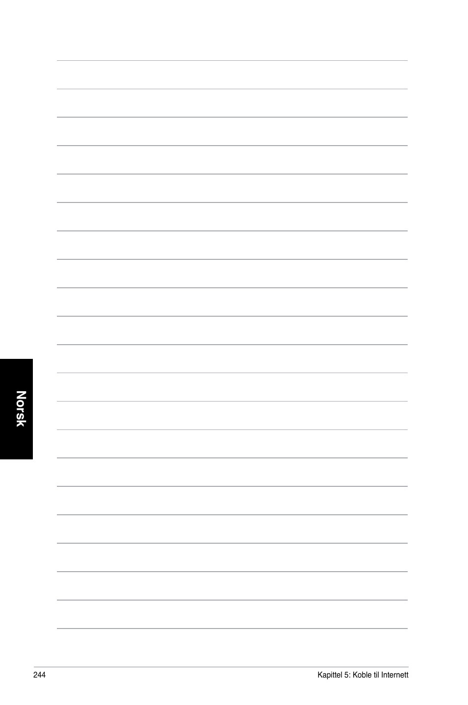 Norsk | Asus CM6730 User Manual | Page 244 / 330