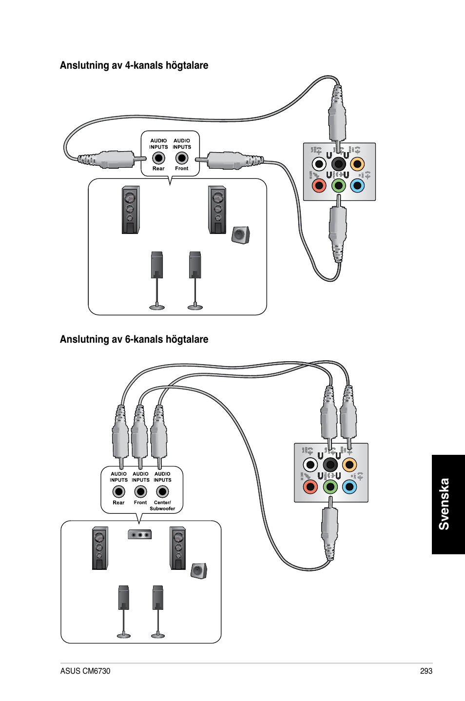 Svenska | Asus CM6730 User Manual | Page 293 / 330