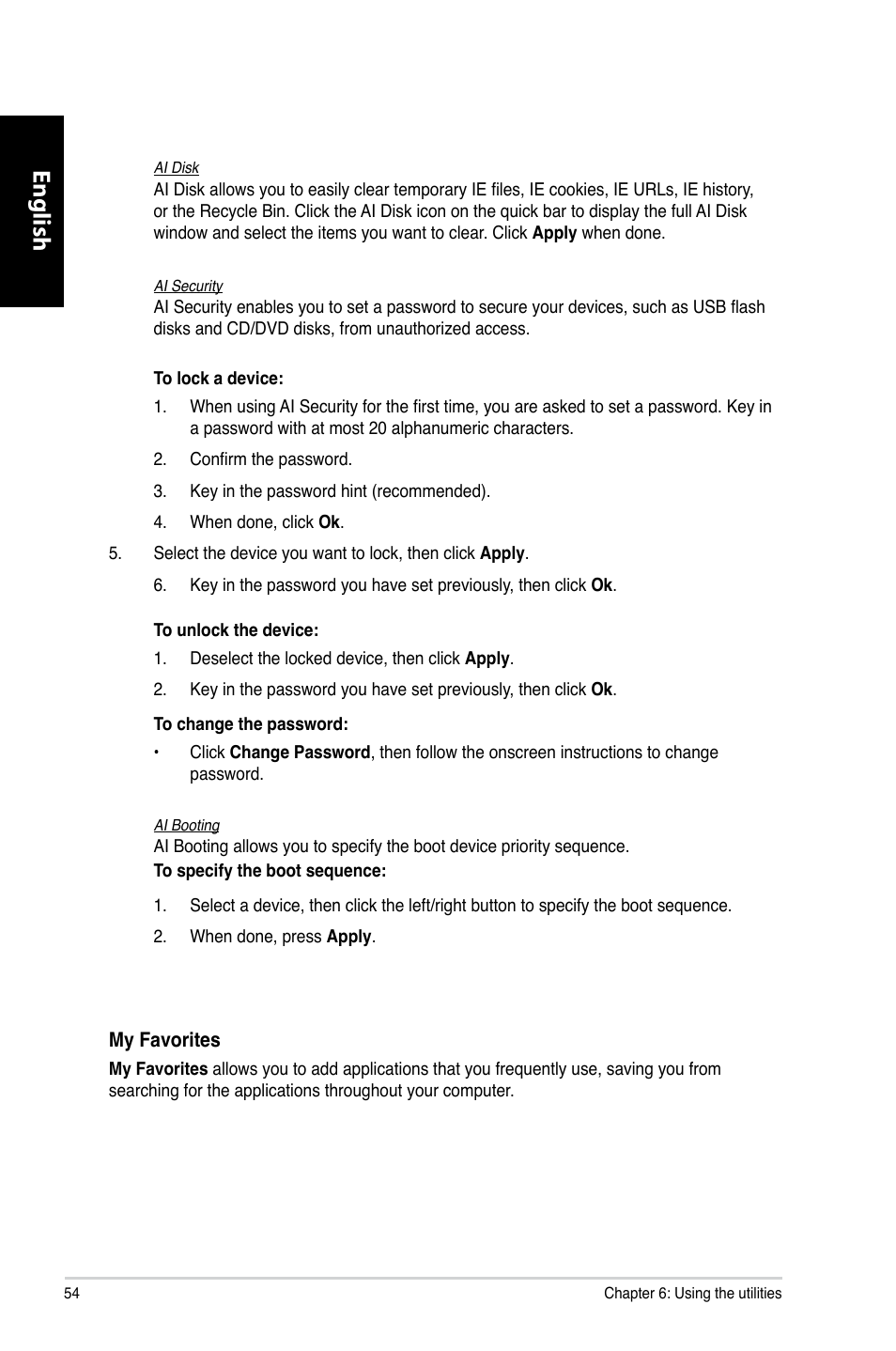 English | Asus CM6730 User Manual | Page 54 / 330