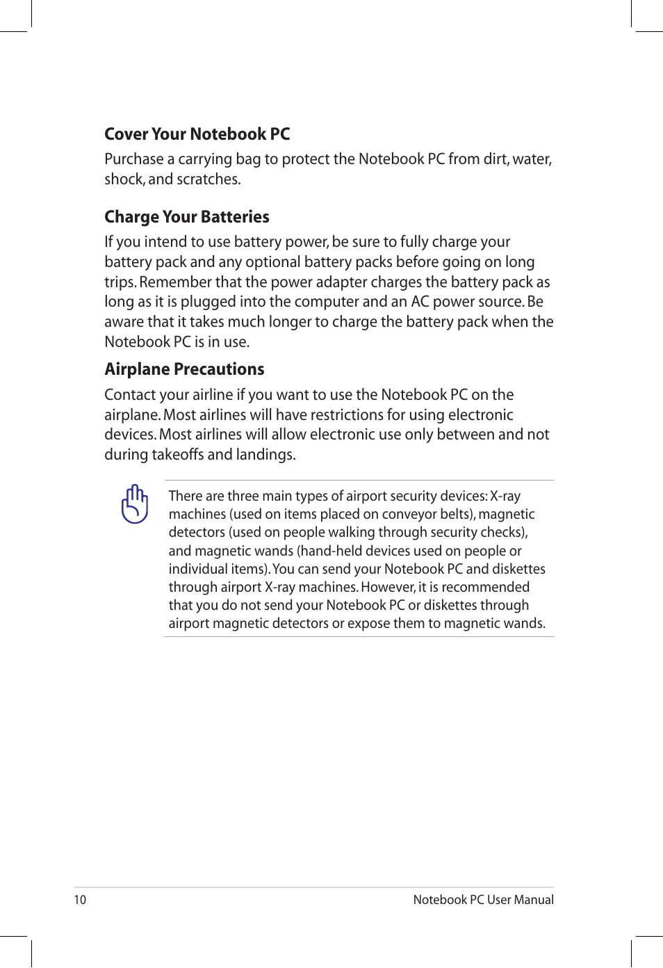 Asus U58CM User Manual | Page 10 / 119