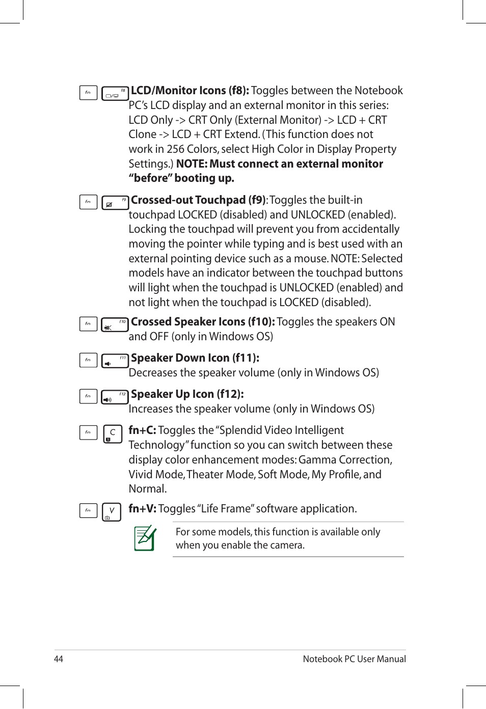 Asus U58CM User Manual | Page 44 / 119