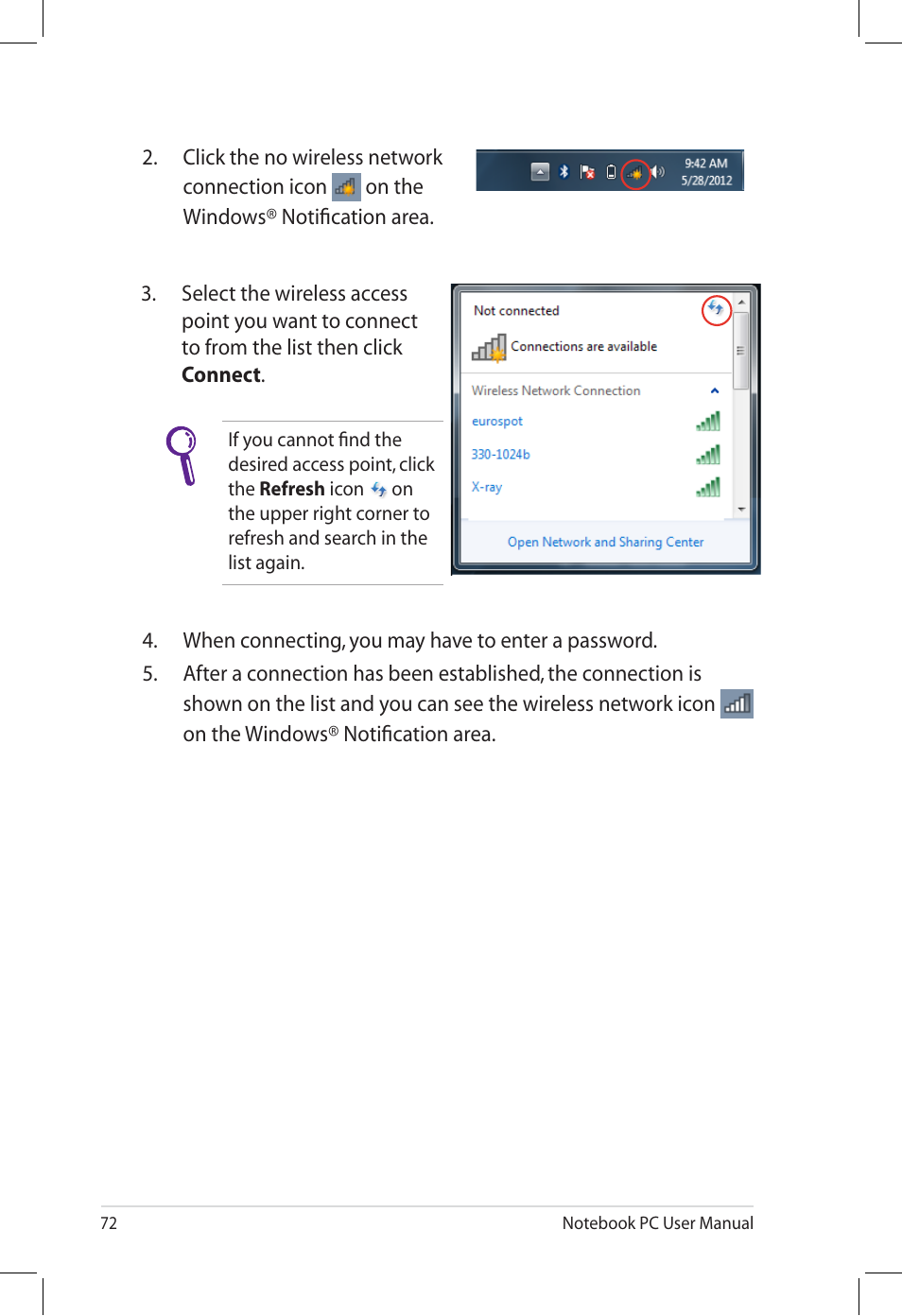 Asus U58CM User Manual | Page 72 / 119