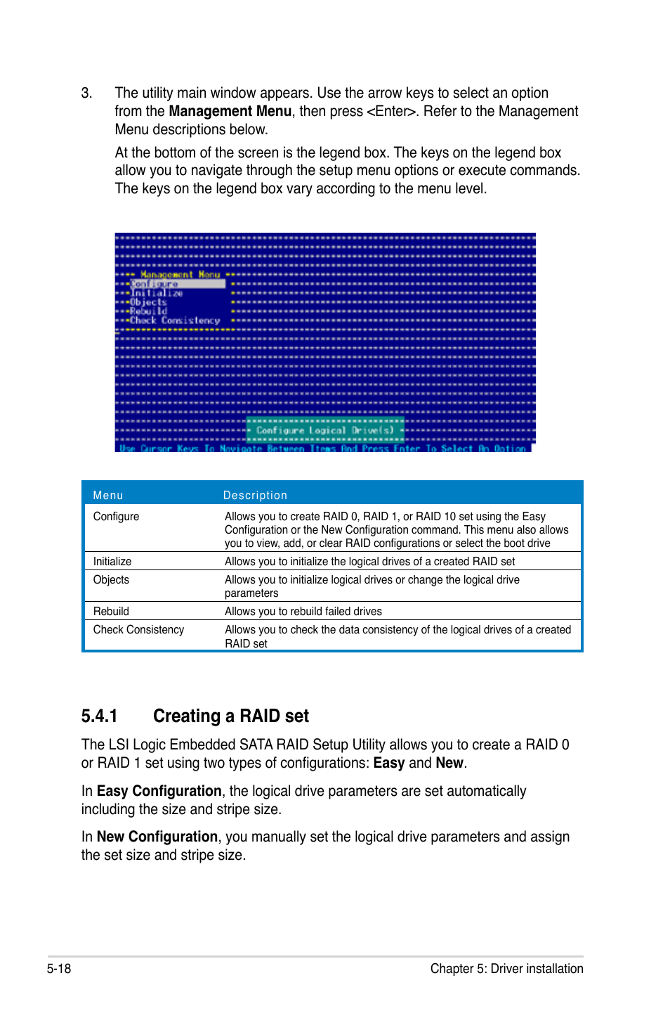 1 creating a raid set | Asus P5BV-C User Manual | Page 114 / 161