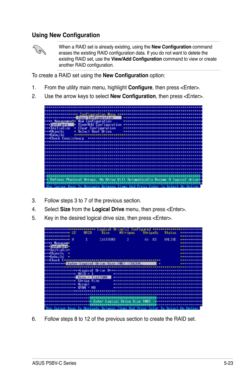 Using new configuration | Asus P5BV-C User Manual | Page 119 / 161