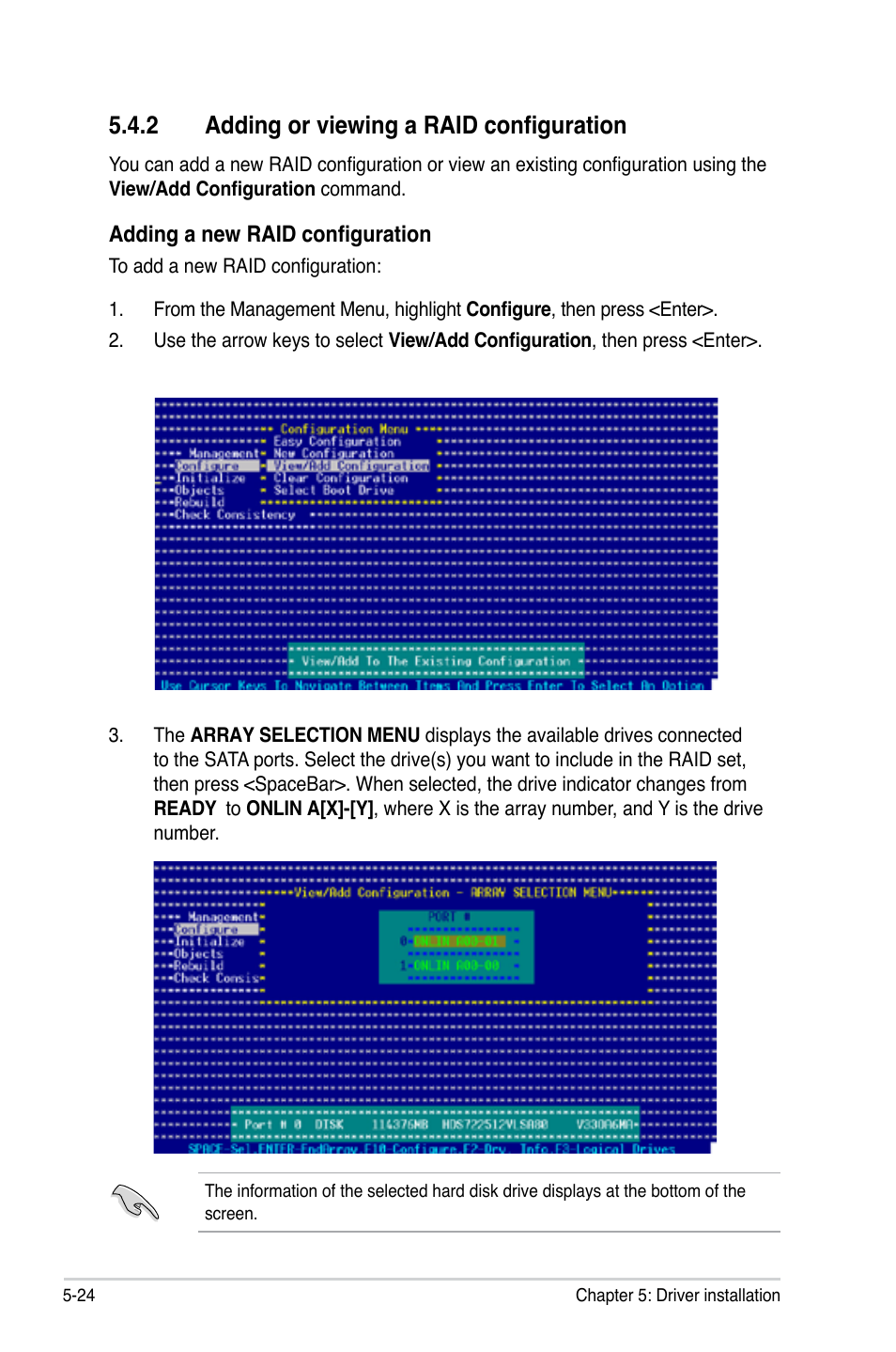 2 adding or viewing a raid configuration | Asus P5BV-C User Manual | Page 120 / 161