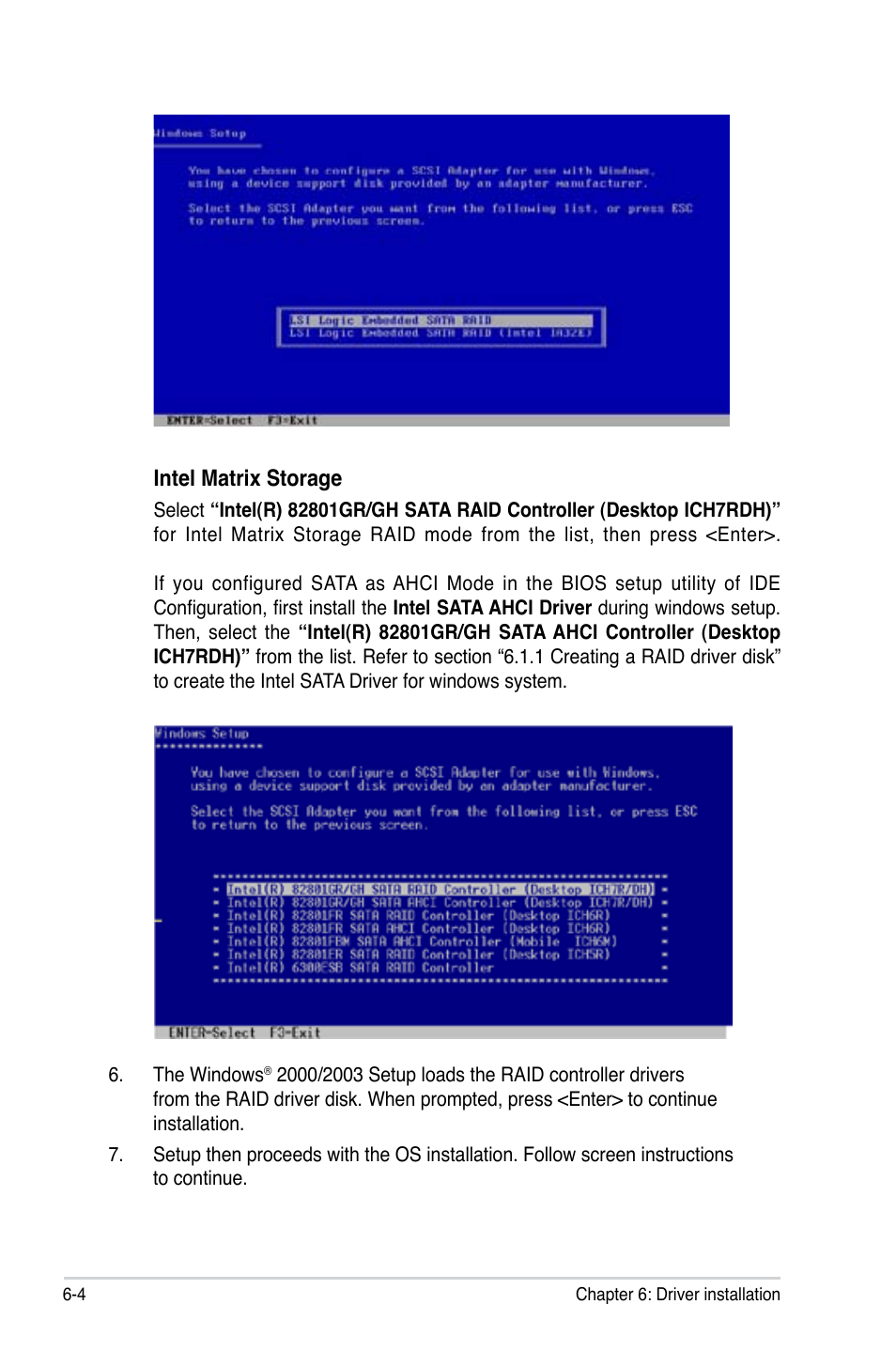 Intel matrix storage | Asus P5BV-C User Manual | Page 142 / 161