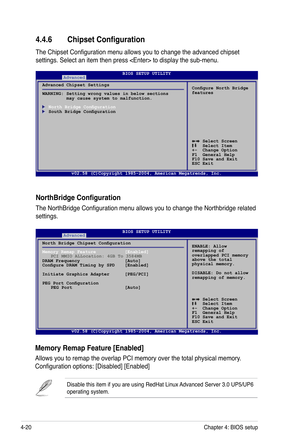 6 chipset configuration, Northbridge configuration | Asus P5BV-C User Manual | Page 78 / 161