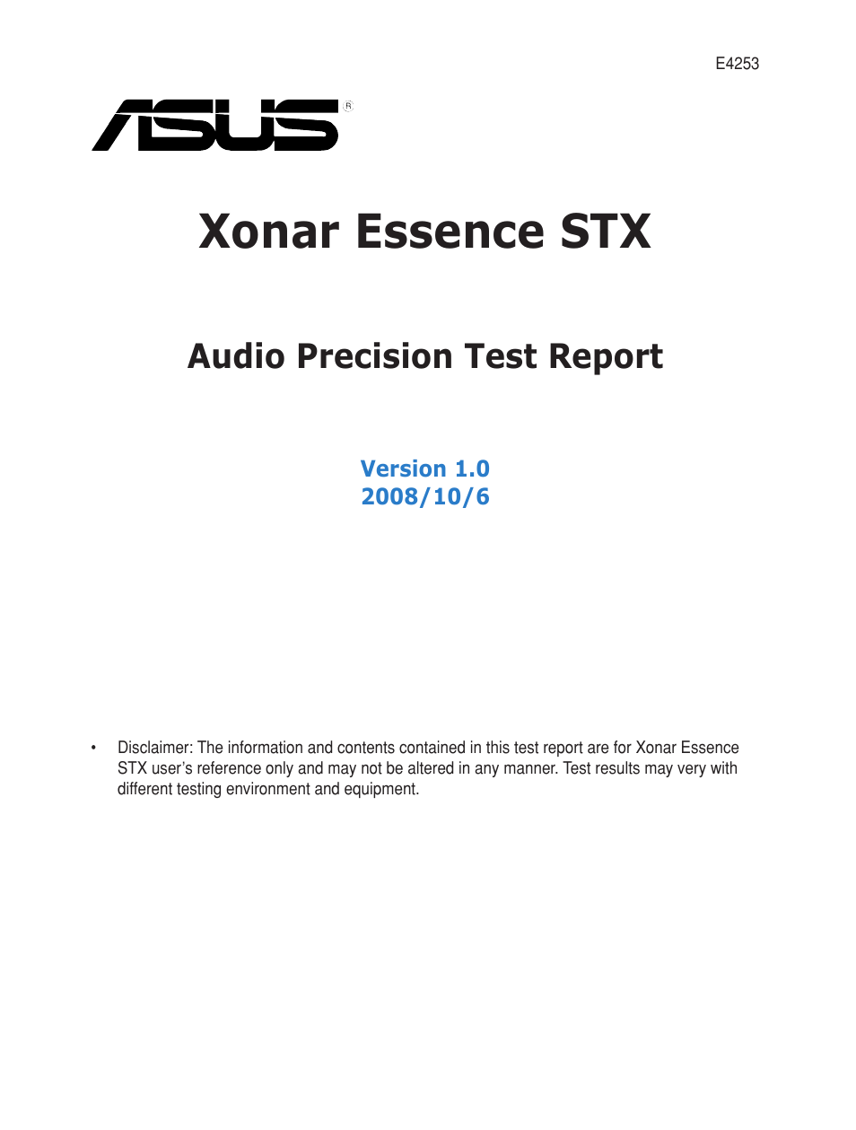 Asus Xonar Essence STX User Manual | 10 pages