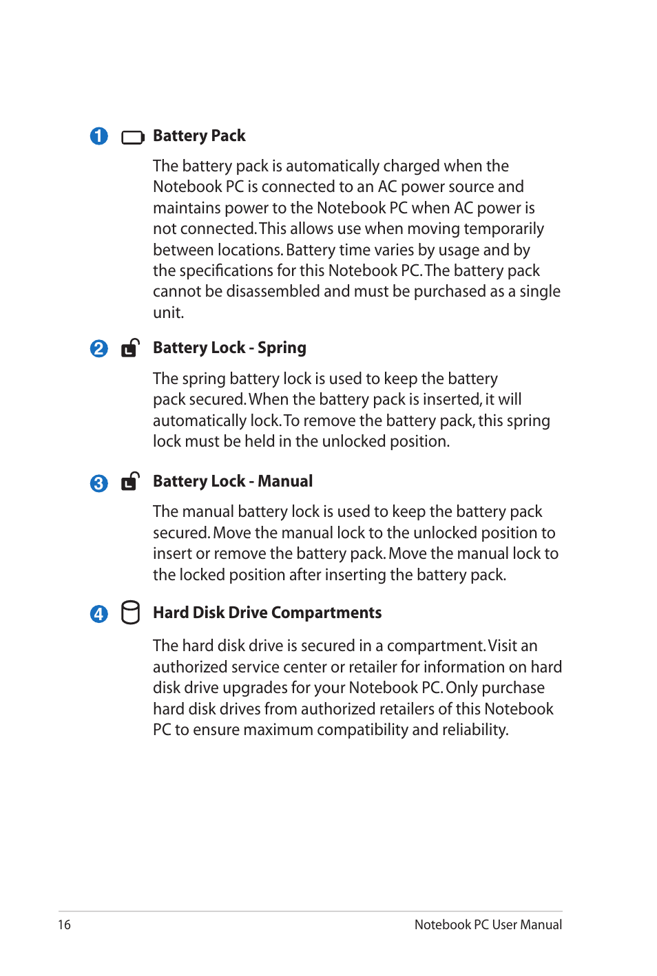 Asus UL20FT User Manual | Page 16 / 104