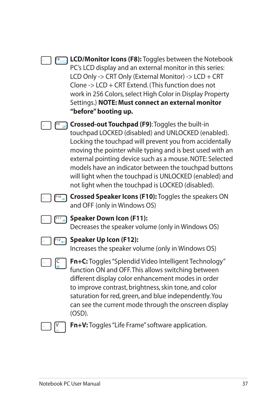 Asus UL20FT User Manual | Page 37 / 104