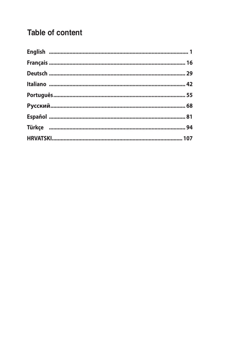 Table of content | Asus Xonar U7 User Manual | Page 2 / 119