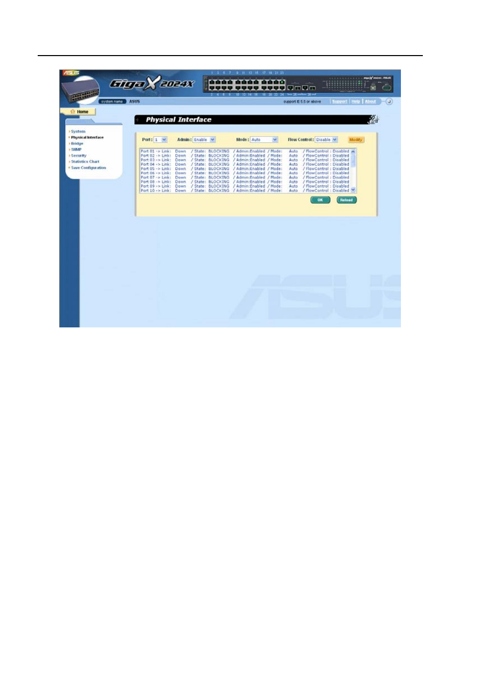 Figure 17, Physical interface | Asus GigaX2024X User Manual | Page 38 / 119