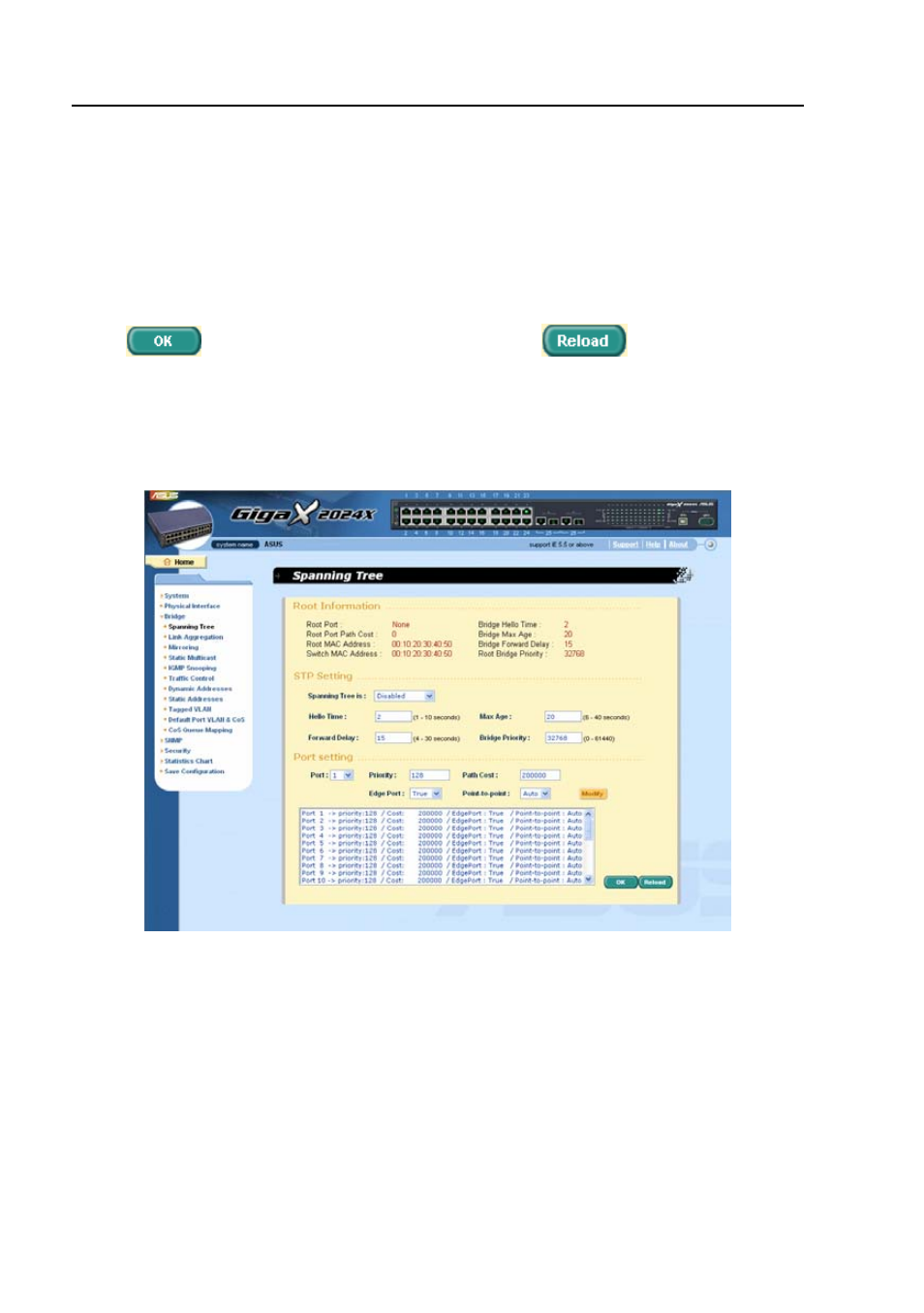 2 link aggregation, Link aggregation, Figure 18 | Spanning tree | Asus GigaX2024X User Manual | Page 40 / 119