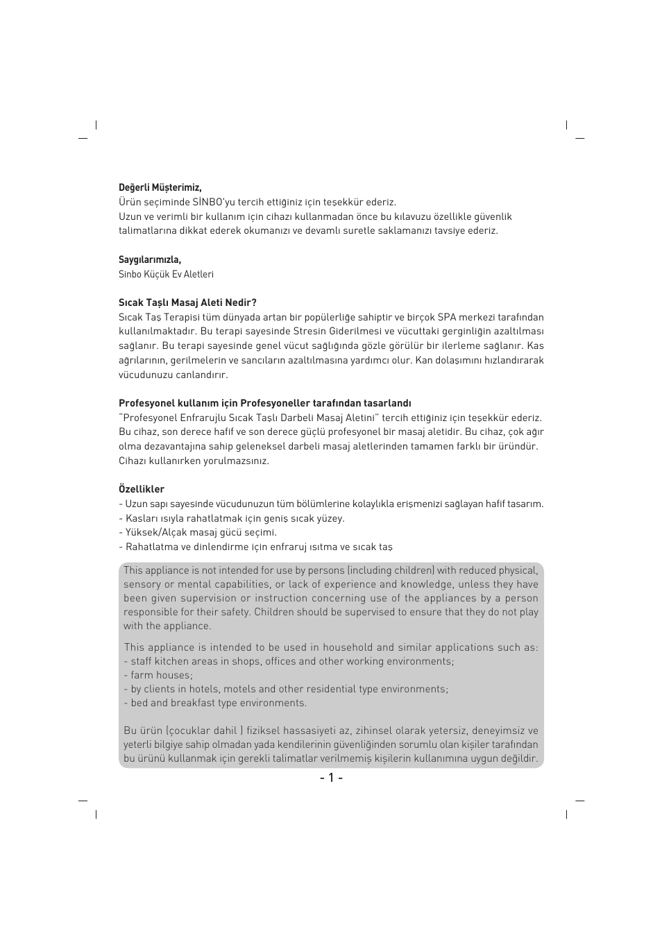 SINBO SMR 4219 User Manual | Page 2 / 48