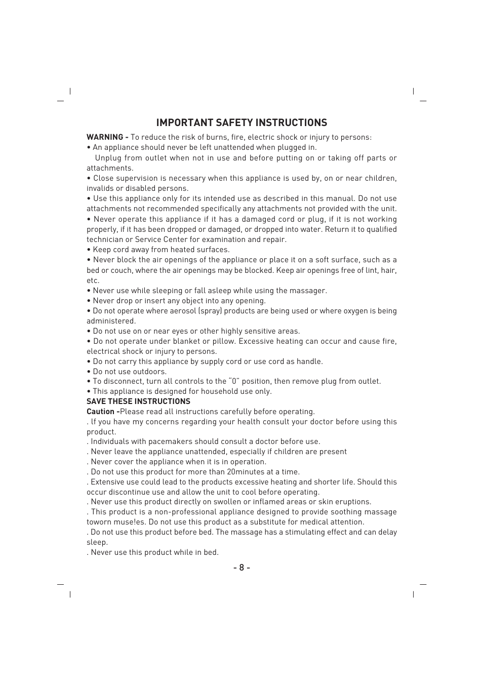 SINBO SMR 4219 User Manual | Page 9 / 48