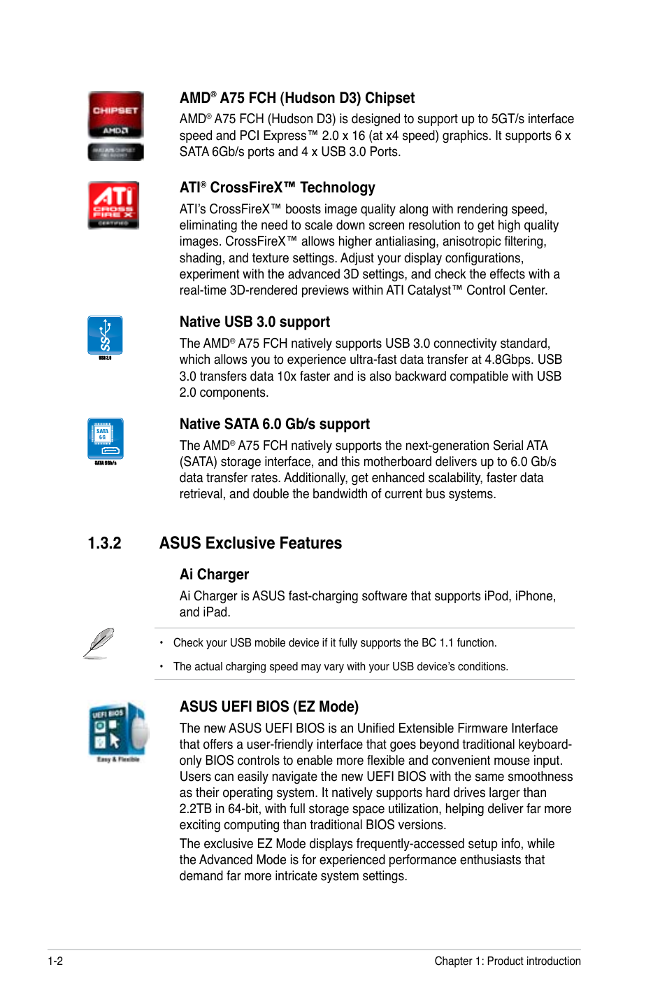 2 asus exclusive features | Asus F1A75-M LE User Manual | Page 14 / 66