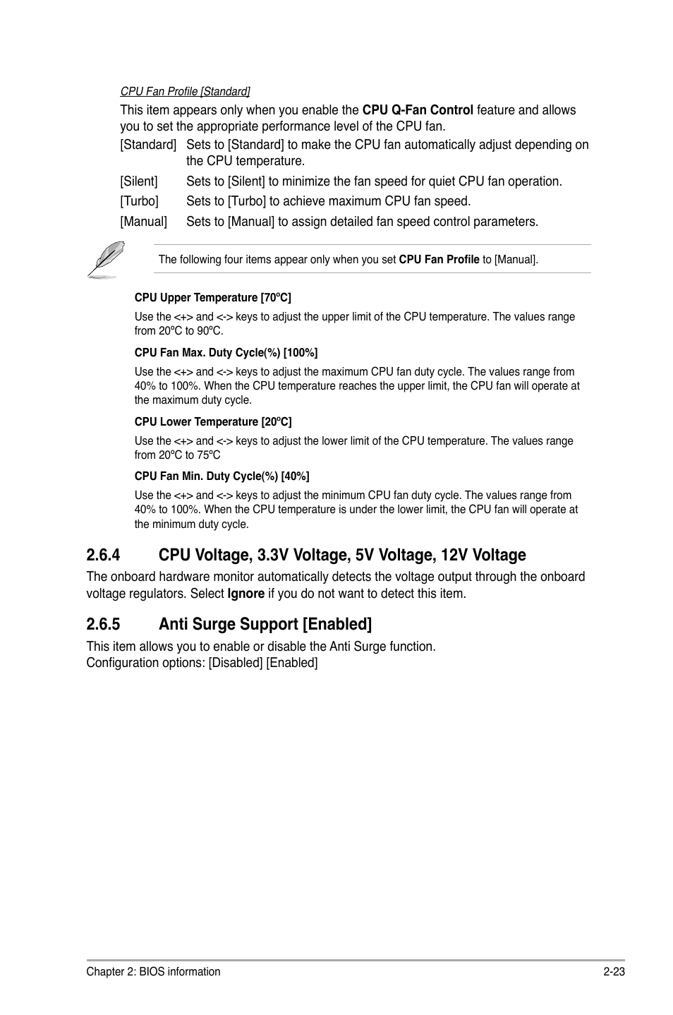 5 anti surge support [enabled, Anti surge support [enabled] -23 | Asus F1A75-M LE User Manual | Page 59 / 66