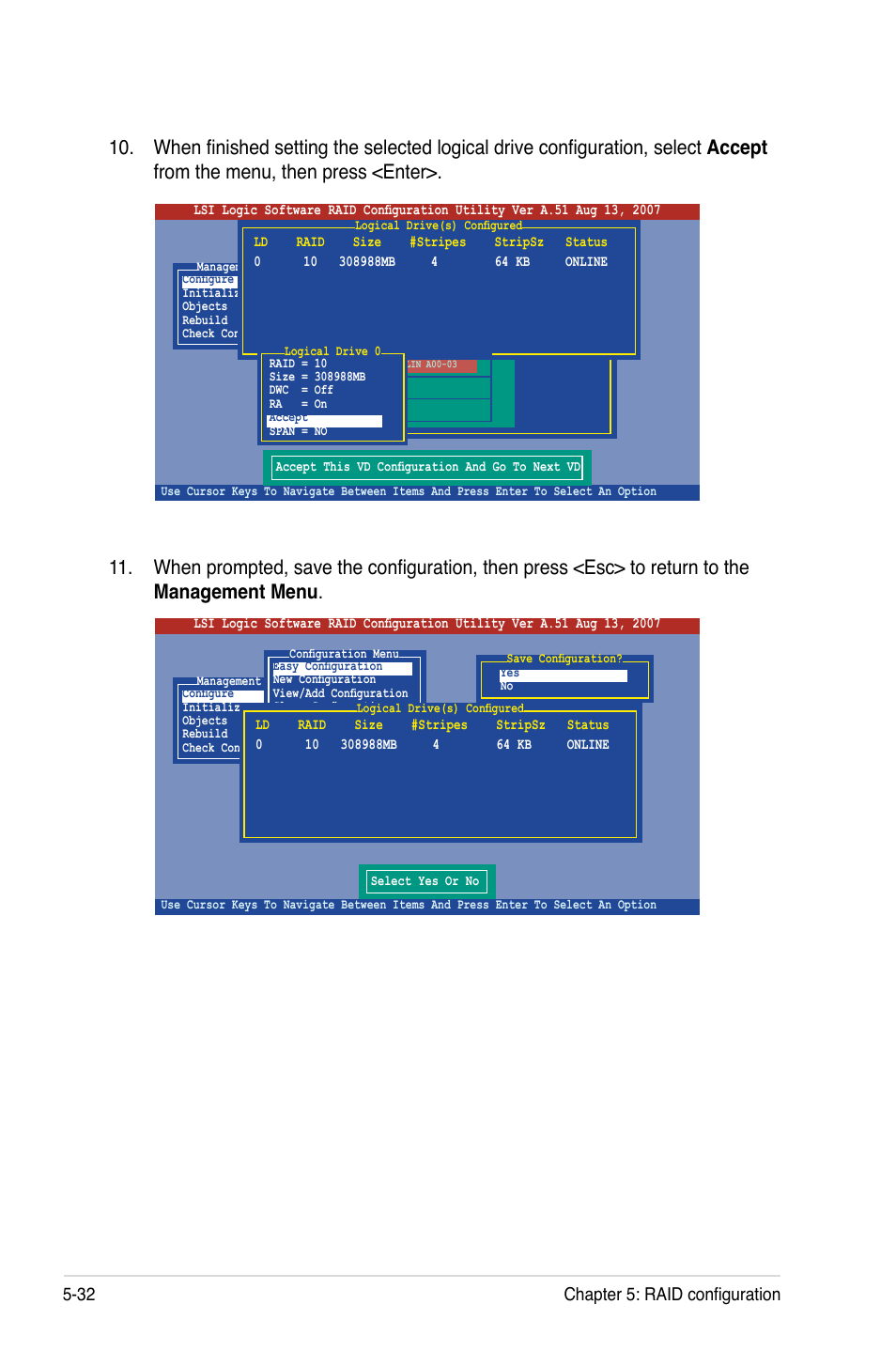 32 chapter 5: raid configuration | Asus TS100-E5/PI4 User Manual | Page 122 / 166